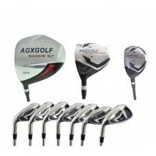 Ladies Left Hand Graphite Edition Magnum Tour 10 Club Golf Set wDriver, 5 Woods # 4 Hybrids, 5-9 Irons, PW & SW + Putter